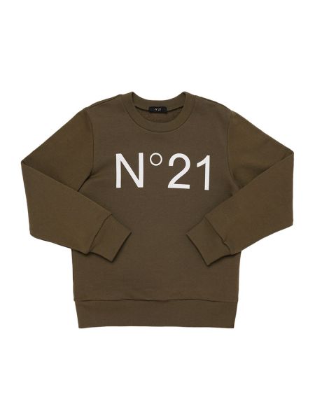 Trykt bomuld sweatshirt for drenge N°21 grøn