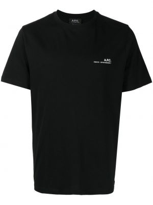 Tryckt t-shirt A.p.c. svart