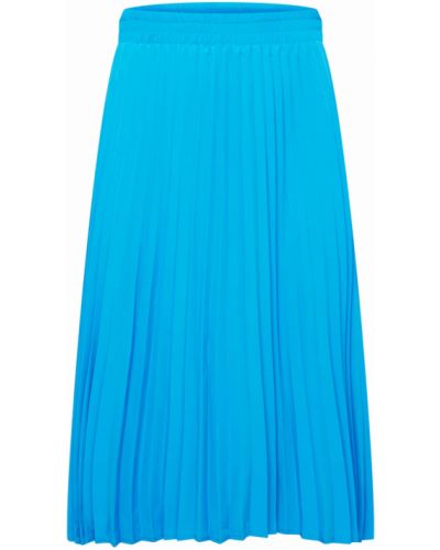 Midi sukňa Gina Tricot Curve modrá