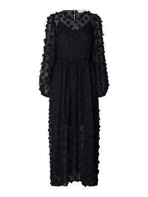 Košeľové šaty Selected Femme čierna