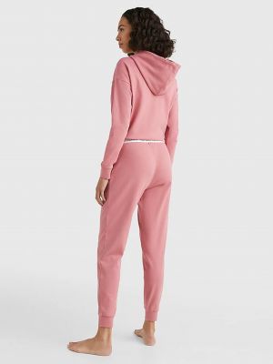 Sportovní kalhoty Tommy Hilfiger růžové