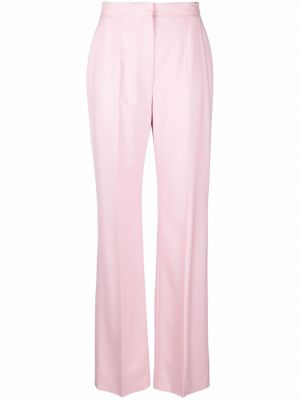 Шерстяные брюки на шпильке Alexander Mcqueen, розовый