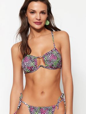 Bikini cu model floral Trendyol