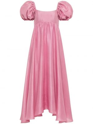 Μεταξωτή μίντι φόρεμα Azeeza ροζ