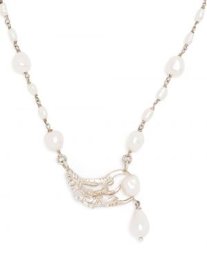 Ogrlica z perlami Claire English srebrna