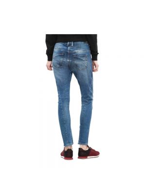 Pantalones rectos de cintura baja de algodón Pepe Jeans azul