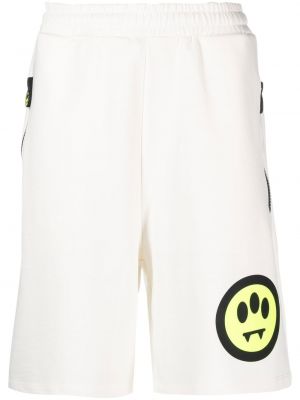 Shorts de sport à imprimé Barrow blanc