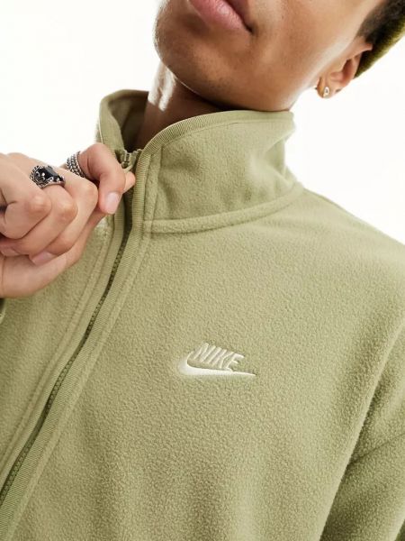 Флисовая куртка на молнии Nike хаки