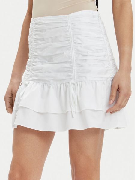 Mini spódniczka bawełniana Guess biała