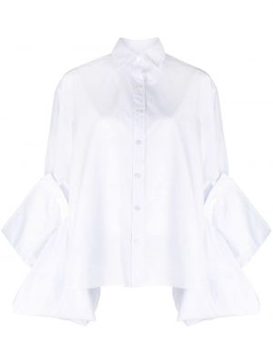 Camicia con bottoni di piuma Kolor bianco