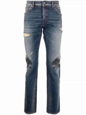 Nødlidende jeans med normal passform Just Cavalli blå