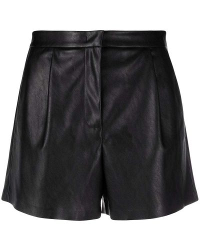 Skinn shorts Pinko svart