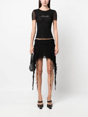 Asymetrické mini sukně Misbhv černé