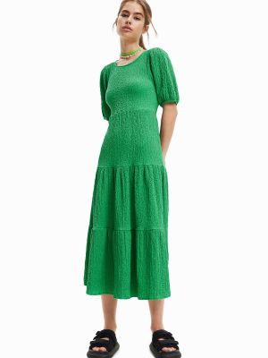 Priliehavé šaty Desigual zelená