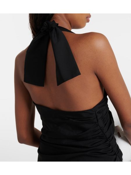 Βαμβακερή μάξι φόρεμα Ferragamo μαύρο