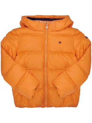 Péřová bunda Tommy Hilfiger, oranžová