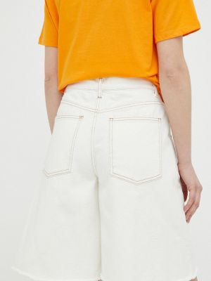 Džínové šortky s vysokým pasem By Malene Birger bílé