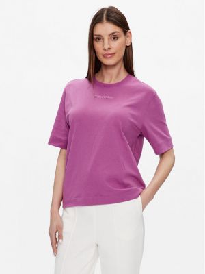 Laza szabású póló Calvin Klein Performance rózsaszín