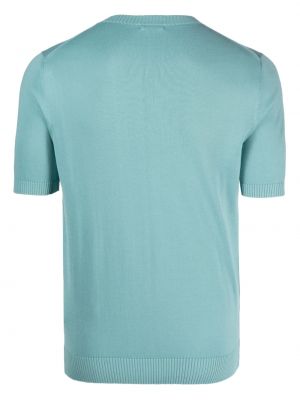 T-shirt en coton avec manches courtes Malo bleu
