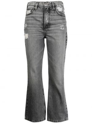 Zvonové džíny s oděrkami Frame šedé