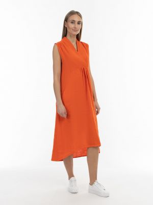 Robe mi-longue Risa orange