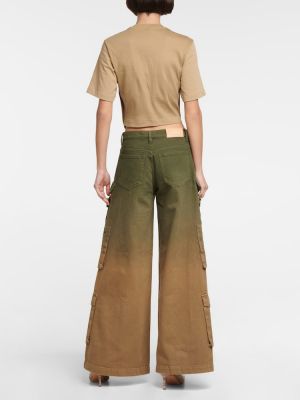 Bavlněné cargo kalhoty s vysokým pasem Dion Lee