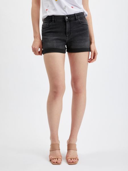 Kratke jeans hlače Orsay črna
