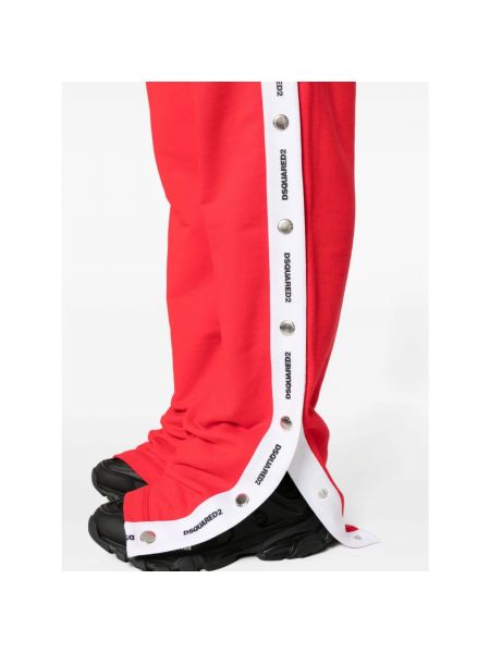 Pantalones rectos Dsquared2 rojo