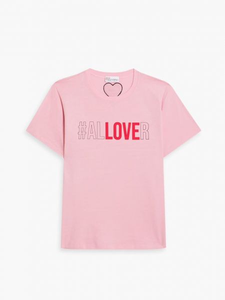 Розовая футболка с принтом из джерси Redvalentino