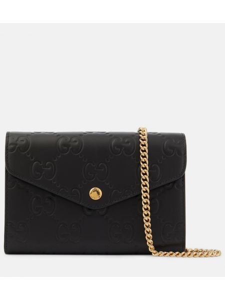 Portefeuille en cuir Gucci noir