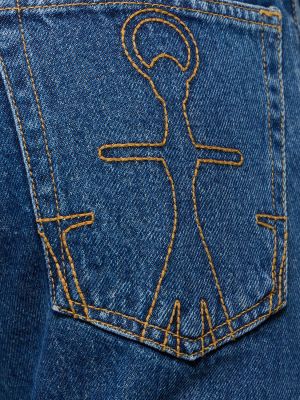 Straight fit džíny s vysokým pasem Jw Anderson modré