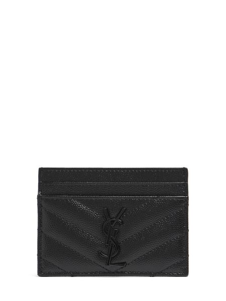 Cartera de cuero Saint Laurent negro