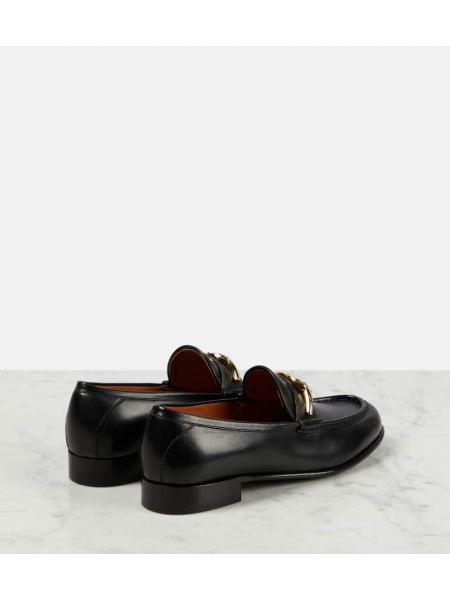 Kožené loafersy Valentino Garavani čierna
