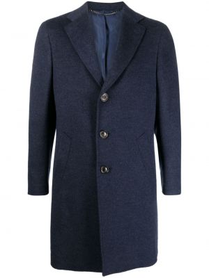 Vlněný kabát Canali modrý