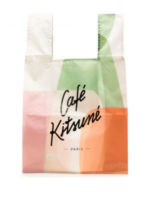 Bevásárlótáska nyomtatás Café Kitsuné fehér