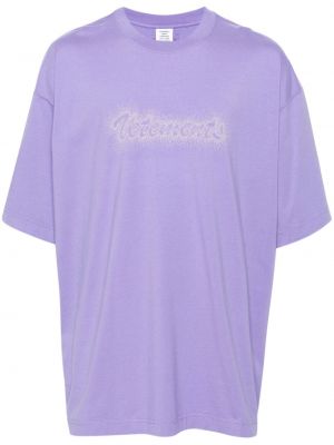 Koszulka bawełniana Vetements fioletowa