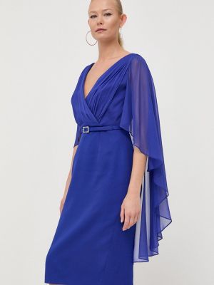 Svilena obleka Luisa Spagnoli modra