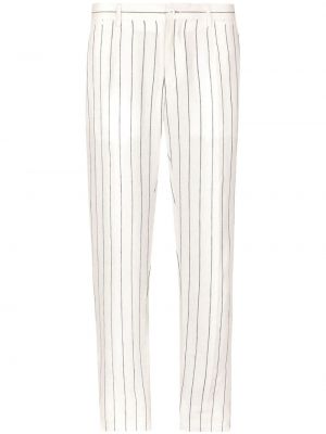 Pruhované lněné kalhoty Dolce & Gabbana