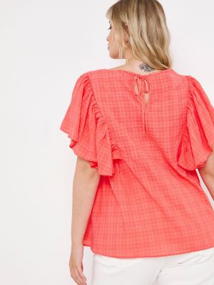 Блузка с рюшами Simply Be оранжевая
