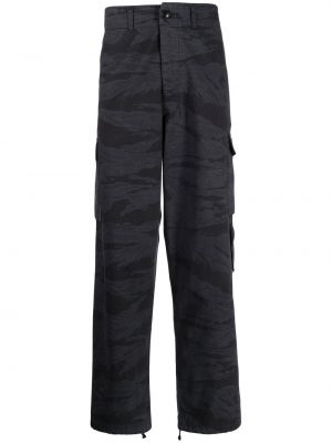 Pantalon cargo à imprimé avec poches Maharishi noir