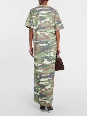 Vestito lungo di cotone camouflage Acne Studios