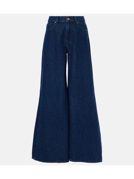 Højtaljet jeans 7 For All Mankind blå