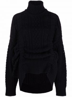 Асиметричен пуловер Noir Kei Ninomiya черно