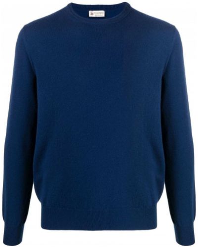 Jersey slim fit de tela jersey de cuello redondo Colombo azul
