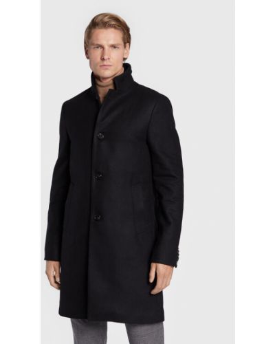 Manteau d'hiver en laine slim J.lindeberg noir