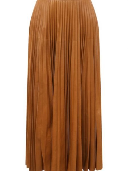 Кожаная юбка Gucci коричневая