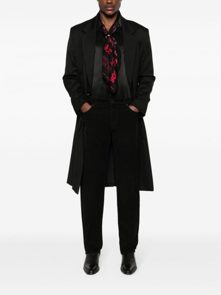 Spodnie sztruksowe Saint Laurent czarne