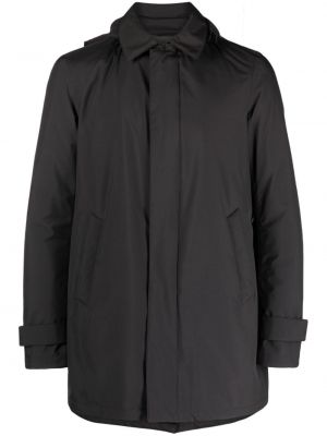 Páperová bunda s kapucňou Herno sivá