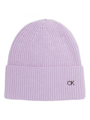 Bonnet en tricot Calvin Klein violet