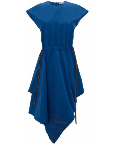 Асиметрична мини рокля Jw Anderson синьо